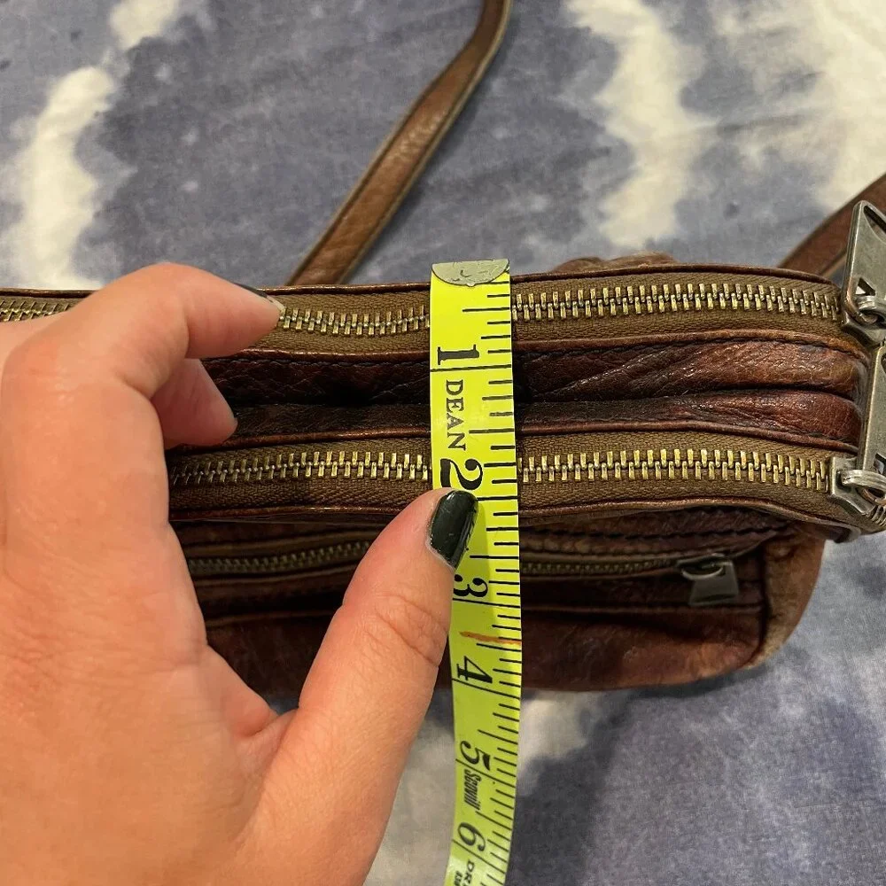 Liebeskind Berlin Genuine Leather Crossbody Purse - Brown Leather - Picture 8 of 8